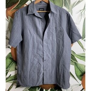Marmot Mens Medium Gray Button Front Short Sleeve Shirt